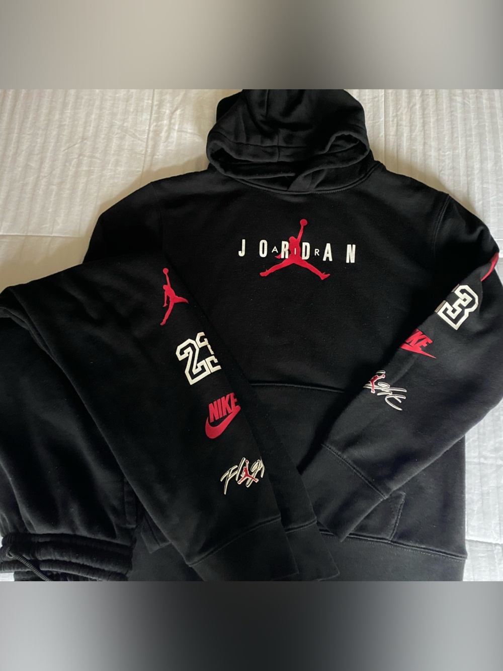 Big kids Jordan Black Hoodie & pants